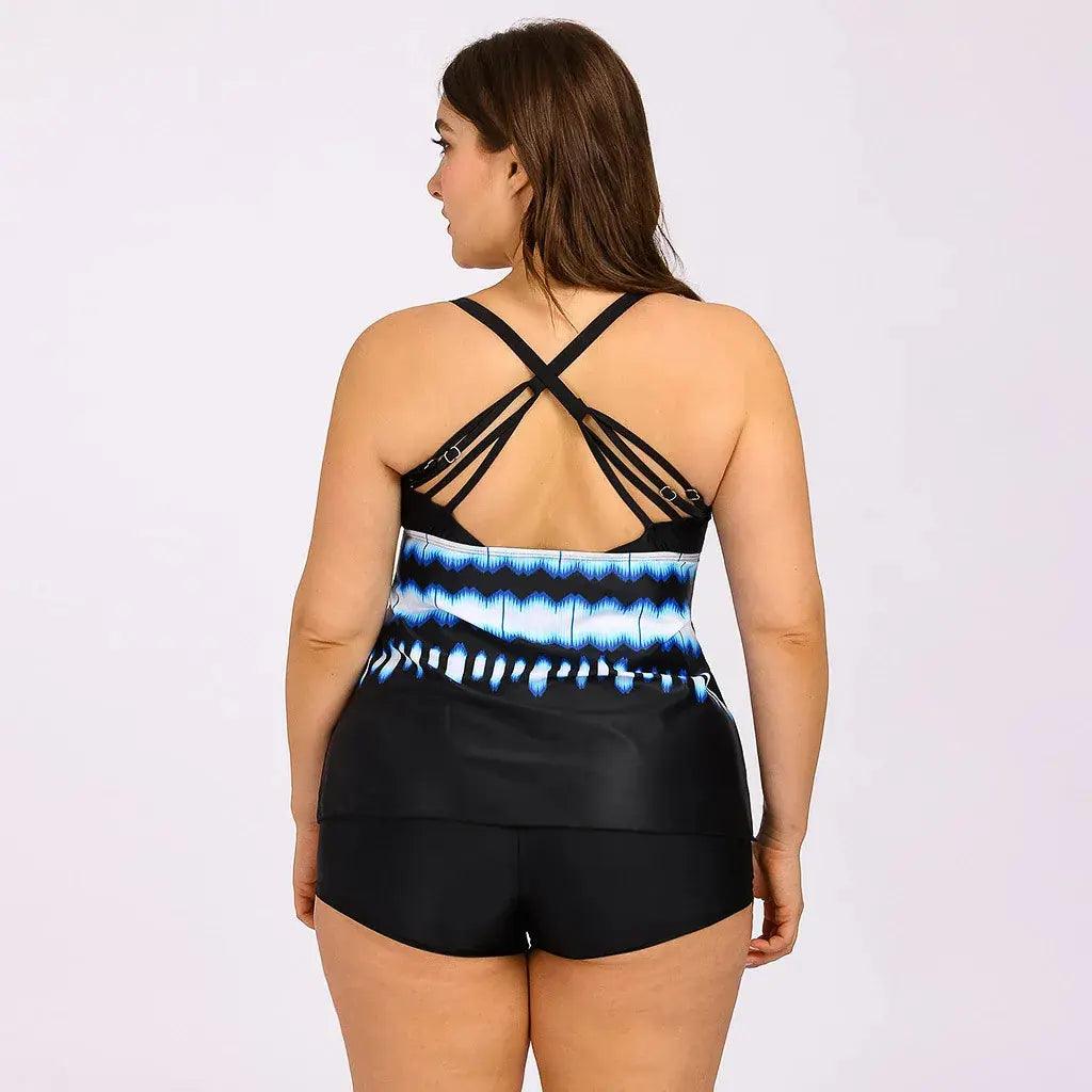 Biquíni Tankini Estampado Plus Size Duas Peças - Janelaila Moda