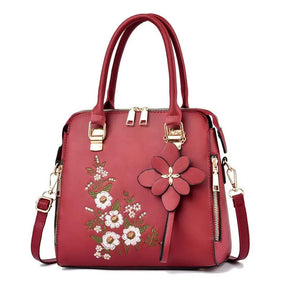 Bolsa Feminina Transversal com Detalhes Florais - Janelaila Moda