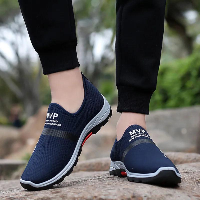 Tênis Masculinos de Verão em Malha Leve - Sneakers da Moda para Homens, Sapatos Casuais para Caminhadas, Confortáveis e Respiráveis, Estilo Mocassim Masculino - Janelaila Moda